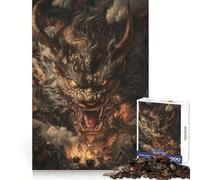 An Ancient Dragon's Fiery Rampage 1000 Piece Jigsaw Puzzles for Adults Teenagers Focus Training Quiet Recreation Fine Edges Joyful Xmas (50x75cm)