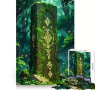 An Ancient Forest Monument Jigsaw 1000 Pieces for Teenagers Cognitive Boost Slow Leisure Tight Lock Thoughtful Xmas (38x26cm)