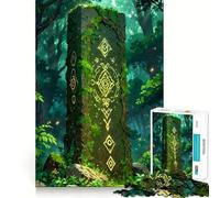 An Ancient Forest Monument Jigsaw for Adults 1000 Pieces Think Skill Game High Precision Die Cut Entertaining Challenge for Spare Time (38x26cm)