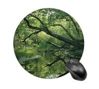 an Ancient Swamp Round Mouse Pad, Non-Slip Rubber Base Waterproof Washable, Computer Mouse Mat for Office Gaming Studying, Premium-Textured Durable Portable Circle Mousepad for Desktop PC Notebook