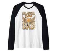 an Angel Called Dad in Heaven Raglan Baseball Tee