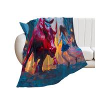 An Angry Bull in The Street Soft Flannel Blanket 250g