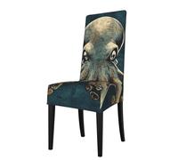 An Angry Giant Octopus Dining Chair Slipcover - Soft Stretch Protector Cover For Armless Chairs, Ideal For Home, Restaurant, Party And Daily Use
