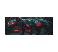 An Angry Mechanical Dog Mouse Pad In Big Extended Non-Slip Rubber Base Mousepad With Stitched Edges Gaming Pc Desktop Large Mouse Pad 11.8x31.5