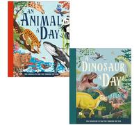 An Animal a Day & A Dinosaur A Day By Miranda Smith 2 Books Collection Set