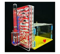 An ant formicarium,Behavior Acrylic Ant Castle Biology Class Diy Science Kit Farm Observe Habitat Clear Nest Educational Ant House(Rosso)