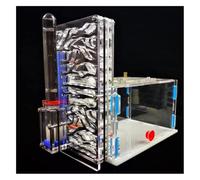 An ant formicarium,Behavior Acrylic Ant Castle Biology Class Diy Science Kit Farm Observe Habitat Clear Nest Educational Ant House(Black)