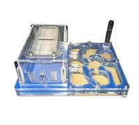 An ant formicarium,Behavior Ant Castle Nest Breeding Box Farm Educational Ant House(Blue)
