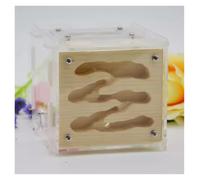 An ant formicarium,Behavior Ant Farm Diy Habitat House With Feeding Area Nest Ecological Workshop Castle Educational Ant House(Wood)