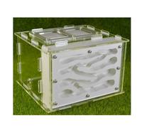An ant formicarium,Behavior Ant Farm Habitat House With Feeding Area Nest Workshop Castle Educational Ant House(C)