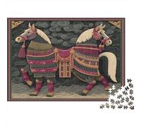 An Anthropomorphic Horse Wearing Samurai Armor Puzzle 1000pcs (75x50cm) Puzzles, Die Für Erwachsene Und Personen Ab 14 Jahren Geeignet Sind
