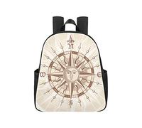 an Antique Compass Rose Backpacks for School 12.40x5.12x14.17inch Backpack for Teens Multipurpose Casual Bookbags Business Travel School,Office