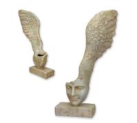 An antique style mgo winged face planter replica retro design decoration
