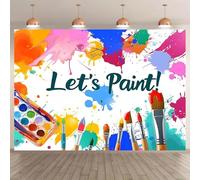 An artistic "Let's Draw" background banner multi-functional photo booth props and vivid wall decorations