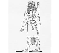 An Assyrian warrior. From the book Outline of History by H.G. Wells published 1920. Poster Print by Ken Welsh (13 x 16)