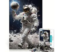 An Astronaut 1000 Pieces Puzzles for Adults Mind Exercise Play Precision Cut Smooth Edges Relaxing Indoor Group Activity (50x75cm)