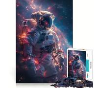An Astronaut in Space Jigsaw Puzzle 1000 Piece Mental Exercise Fun Seamless Fit Precise Pieces Engaging Way to Pass Free Hours (38x52cm)