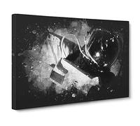 An Astronaut in Zero Gravity Paint Splash Canvas Print | Gallery Wrapped 30mm Frame Wall Art | 30x20 inches | Ready to Hang | Modern Space Picture | Living Room Bedroom Lounge Office