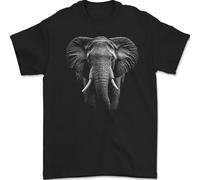 an Awesome Elephant Mens T-Shirt 100% Cotton Black L