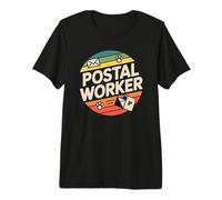 an Awesome Postal Worker Dodging paw Prints on the Route Premium T-Shirt