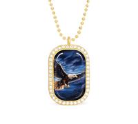 An Bald Ea-gle Enjoy Flying Custom Photo Necklace Personalized Picture Pendant Memory Jewelry for Women