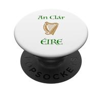 An Clár County Clare as Gaeilge Gaelic Celtic Harp PopSockets Swappable PopGrip