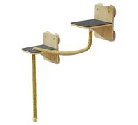 An Der Wand Montierte Katzenmöbel - Kletterregal-Set | Platzsparend | Stabile Holzelemente Für Aktive Katzen, Kletterwand Zum Spielen, Entspannen Und Beobachten