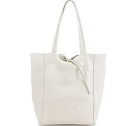AN Direct Ladies Handbags Soft Italian Real Leather Shopper Tote Bags Women Girls College Shoulder Handbags for Women (Beige)