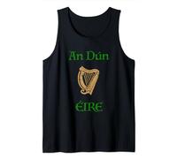 An Dún County Down as Gaeilge Irish Language Celtic Harp Tank Top