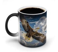 An Eagle Color Changing Mug Heat Sensitive Coffee Mugs Unique Magic Ceramic Cup Funny Art Mug Large Novelty Tea Cup Personalized Discoloration Mugs for Xmas Funny Gifts