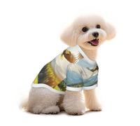 an Eagle is Flying Dog T-Shirt Clothes Apparel Puppy Vest Pet and Elastic Tank Top Clothing, Dogs Cats Pullovers Cute Breathable Soft Medium