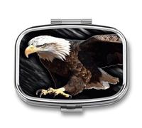 an Eagle Pill Box Pill Organizer Pill Case 2 Compartment Medicine Pill Organizer Small Pill Case Pill Container Pill Holder Cute Pill Box Mini Pill Case