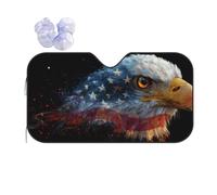 An Eagle Windshield Sun Shade, Family Funny Windshield Sun Shade For Car Suv Truck, Protector Blocks Uv, (51" X 27.5"Inch,Upgrade Hardened)