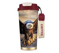 an Eagle3 Print Insulated Stainless Steel Travel Coffee Mug,Coffee Cups with Lids, for Hot Cold Drinks