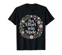 an Effort was Made Minimal Sarcasm Quotes - Value Graphic T-Shirt, Men, Black, L