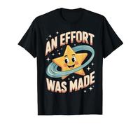 an Effort was Made Minimal Sarcasm Quotes - Value Graphic T-Shirt, Men, Black, S