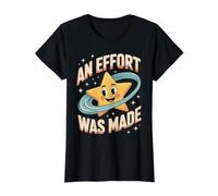 an Effort was Made Minimal Sarcasm Quotes - Value Graphic T-Shirt, Women, Black, M
