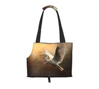 an egret Takes Flight Printed Portable Foldable pet Shoulder Bag, Suitable for Carrying Small Pets