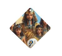 An Egyptian Family 1Pcs Car Air Freshener Automotive Aromatherapy Tablets Hanging Scented Cards for Room Bathroom Rhombus