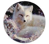 An Elegant Silver Fox Under The Crescent Moon 1000pcs (67.5x67.5cm) Erwachsenenpuzzle - Erwachsenenpuzzle DIY-Puzzlespielzeug