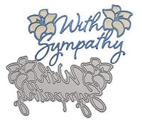 an Elegant 'with Sympathy' Sentiments Metal Cutting Die, Stencil,Card Making, Paper Crafts, Scrapbooking A5