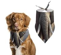an Elephant Printed Pet Scarf Polyester Triangle Scarf - One Size (27.6in X 11.8in)