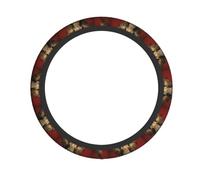 an Elephant Printed Steering Wheel Cover Elastic Stretch Car Wheel Wrap Breathable Non-Slip Steering Wheel Protector for Car Truck SUV