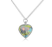 An Elephant Taking A Bath Pet Ashes Necklace with Filling Kits 70CM Cable Chain Memorial Cremation Urn Necklace Jewelry Souvenir Keepsake for Human Ashes Dogs Cats Sympathy Gift for Women Men