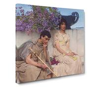An Eloquent Silence by Lawrence Alma Tadema Canvas Print | Gallery Wrapped 30mm Frame Wall Art | 14x14 inches | Ready to Hang | Classic Picture | Living Room Bedroom Lounge Office