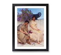 An Eloquent Silence By Lawrence Alma Tadema Classic Painting Framed Print | A3 Black Framed Wall Art | Ready to Hang | Classic Historical Picture | Living Room Bedroom Lounge Office