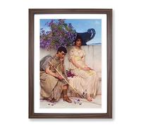 An Eloquent Silence By Lawrence Alma Tadema Classic Painting Framed Print | A4 Walnut Framed Wall Art | Ready to Hang | Classic Historical Picture | Living Room Bedroom Lounge Office