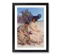 An Eloquent Silence by Lawrence Alma-Tadema Framed Print | A2 Black Framed Wall Art | Ready to Hang | Modern Nature Picture | Living Room Bedroom Lounge Office
