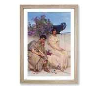 An Eloquent Silence by Lawrence Alma-Tadema Framed Print | A2 Oak Framed Wall Art | Ready to Hang | Modern Nature Picture | Living Room Bedroom Lounge Office