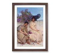 An Eloquent Silence by Lawrence Alma-Tadema Framed Print | A2 Walnut Framed Wall Art | Ready to Hang | Modern Nature Picture | Living Room Bedroom Lounge Office